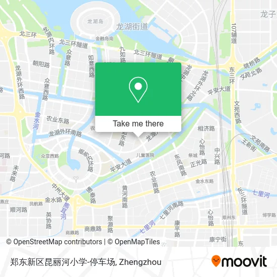 郑东新区昆丽河小学-停车场 map