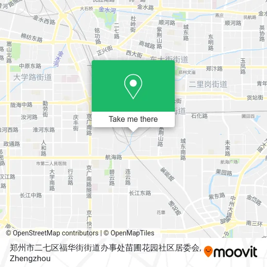 郑州市二七区福华街街道办事处苗圃花园社区居委会 map