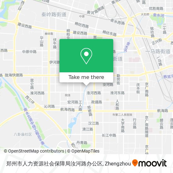 郑州市人力资源社会保障局汝河路办公区 map