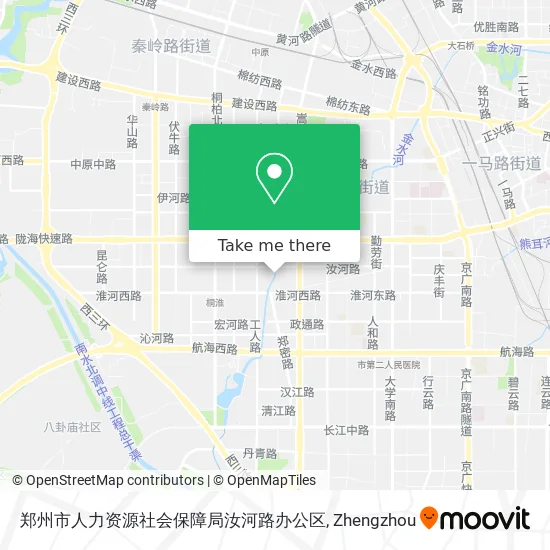 郑州市人力资源社会保障局汝河路办公区 map