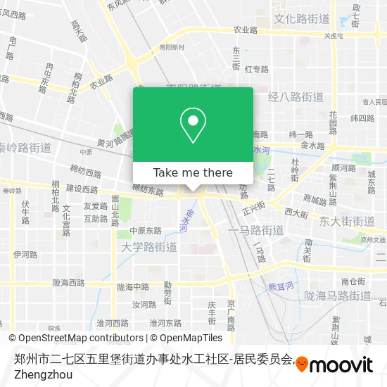 郑州市二七区五里堡街道办事处水工社区-居民委员会 map