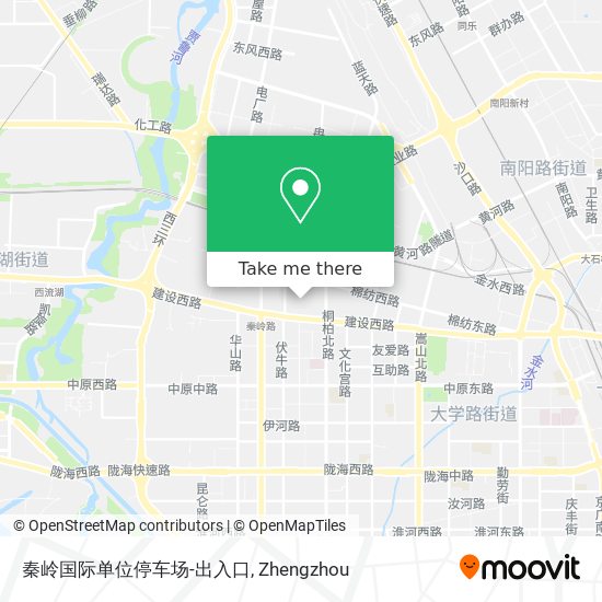 秦岭国际单位停车场-出入口 map