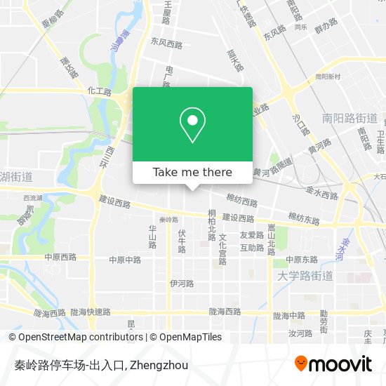 秦岭路停车场-出入口 map