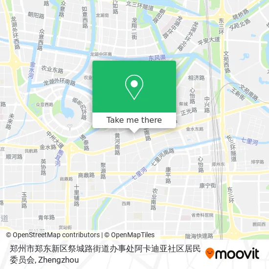 郑州市郑东新区祭城路街道办事处阿卡迪亚社区居民委员会 map