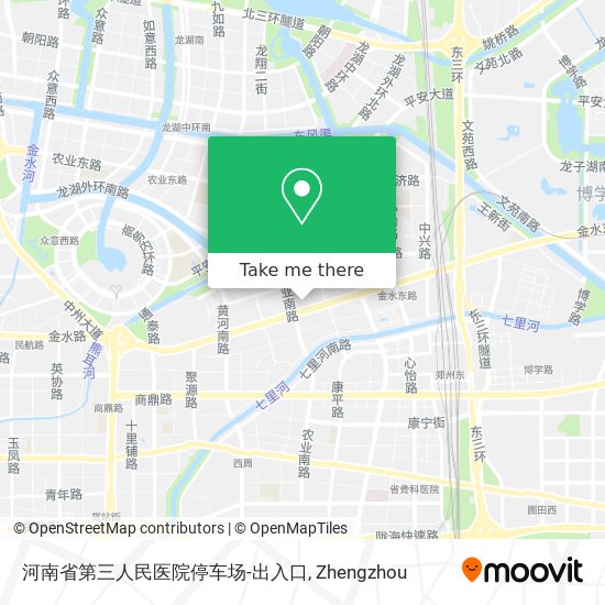 河南省第三人民医院停车场-出入口 map
