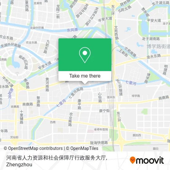河南省人力资源和社会保障厅行政服务大厅 map