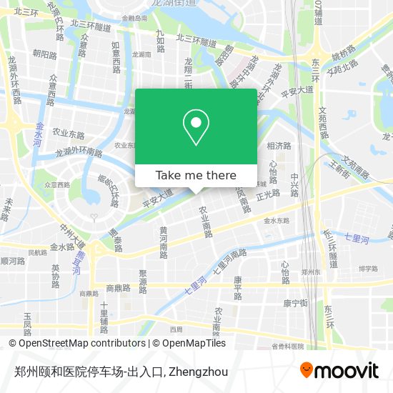 郑州颐和医院停车场-出入口 map