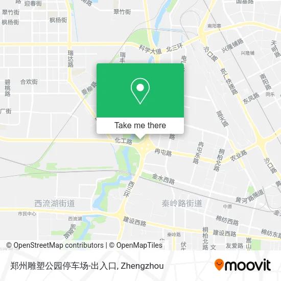 郑州雕塑公园停车场-出入口 map