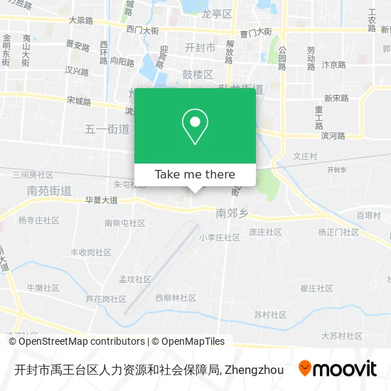 开封市禹王台区人力资源和社会保障局 map