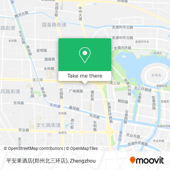 平安果酒店(郑州北三环店) map