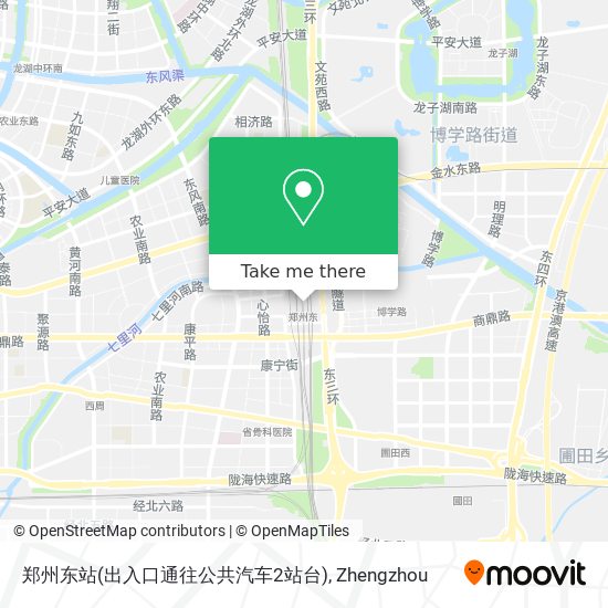 郑州东站(出入口通往公共汽车2站台) map