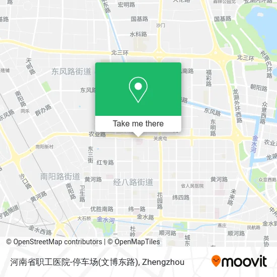 河南省职工医院-停车场(文博东路) map