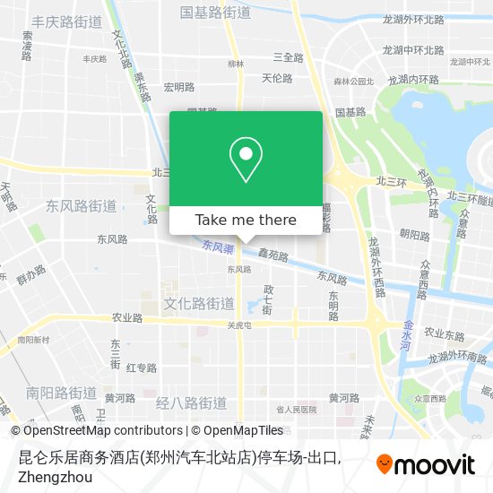 昆仑乐居商务酒店(郑州汽车北站店)停车场-出口 map