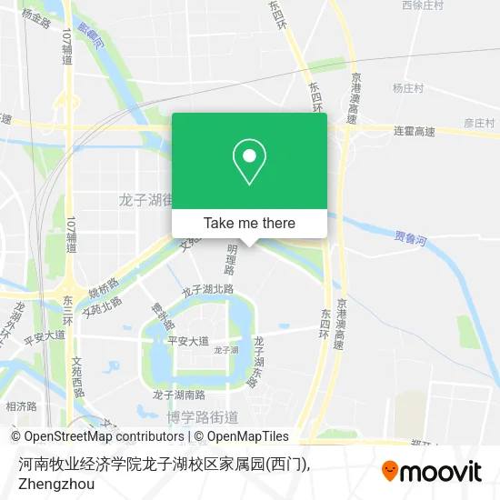 河南牧业经济学院龙子湖校区家属园(西门) map