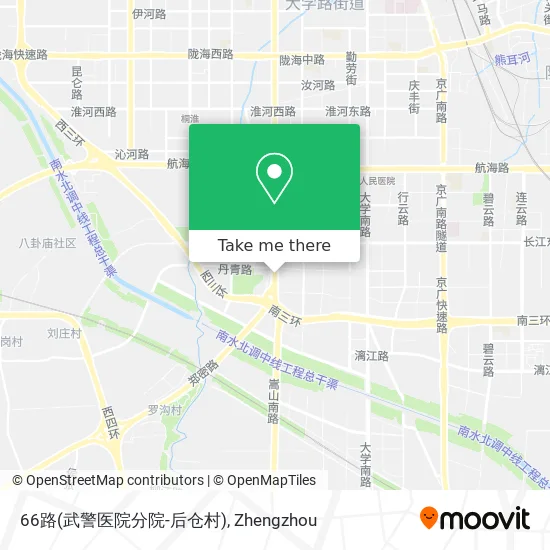 66路(武警医院分院-后仓村) map