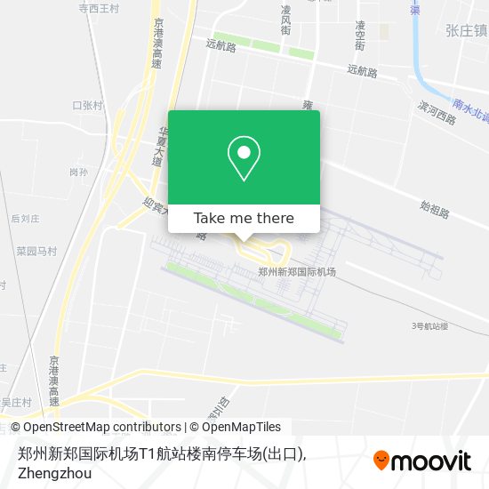 郑州新郑国际机场T1航站楼南停车场(出口) map