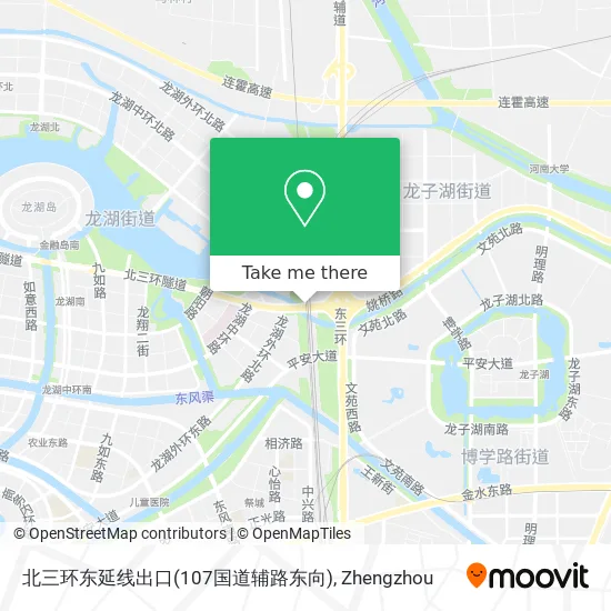 北三环东延线出口(107国道辅路东向) map
