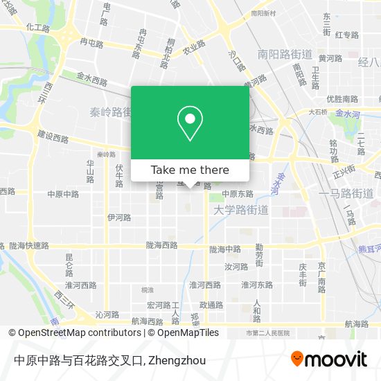 中原中路与百花路交叉口 map