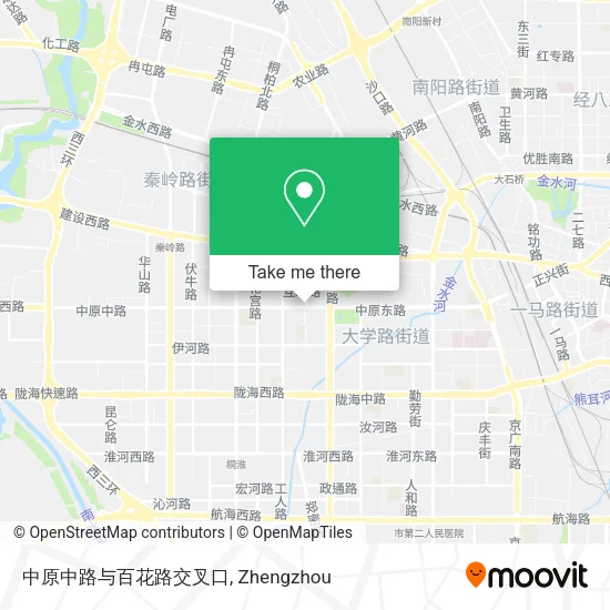 中原中路与百花路交叉口 map