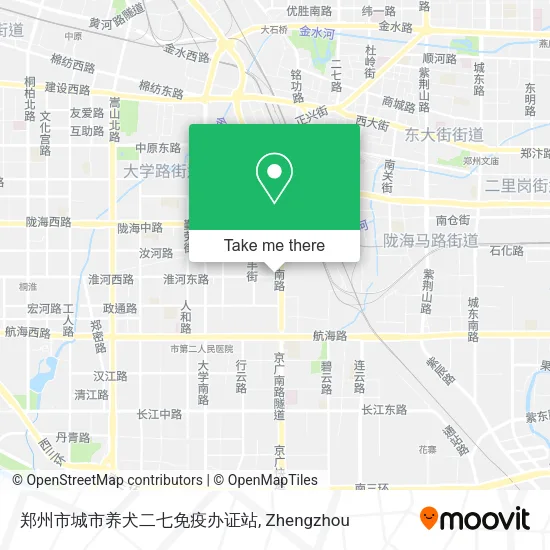 郑州市城市养犬二七免疫办证站 map
