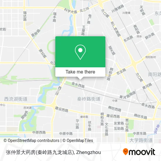 张仲景大药房(秦岭路九龙城店) map