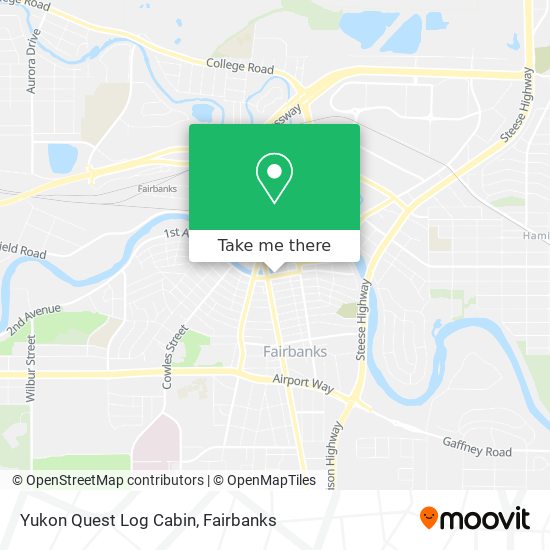 Yukon Quest Log Cabin map
