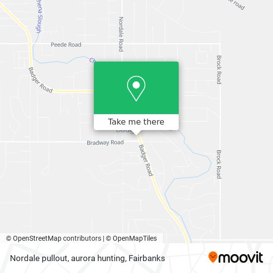 Nordale pullout, aurora hunting map