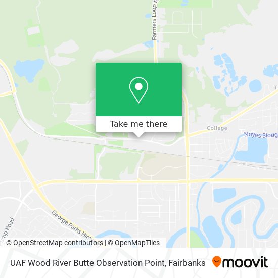 UAF Wood River Butte Observation Point map