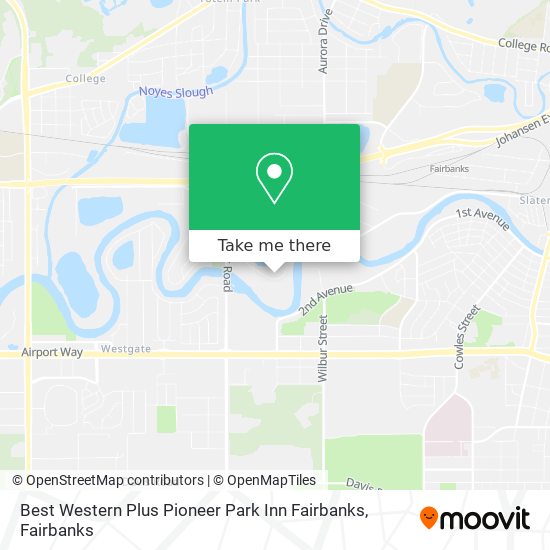 Best Western Plus Pioneer Park Inn Fairbanks map
