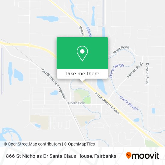866 St Nicholas Dr Santa Claus House map