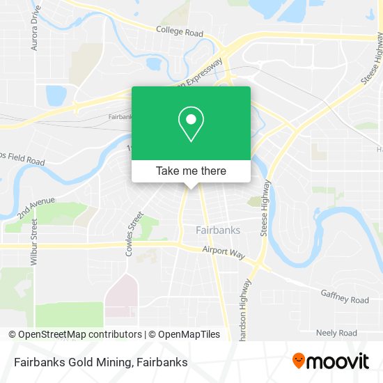 Fairbanks Gold Mining map