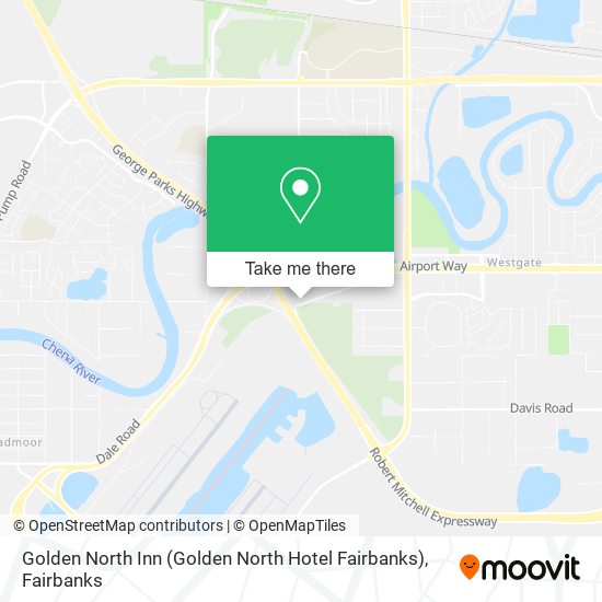 Mapa de Golden North Inn (Golden North Hotel Fairbanks)