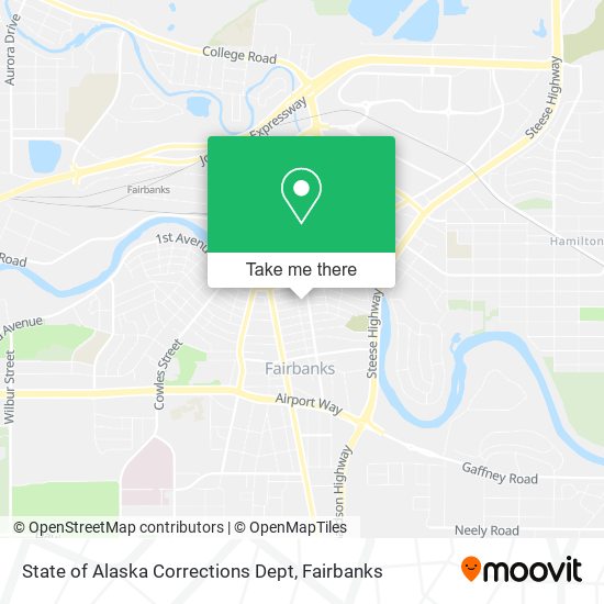 State of Alaska Corrections Dept map
