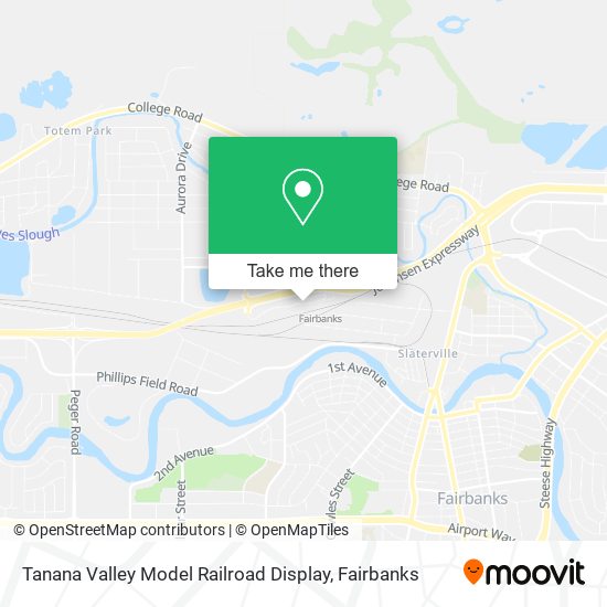 Tanana Valley Model Railroad Display map