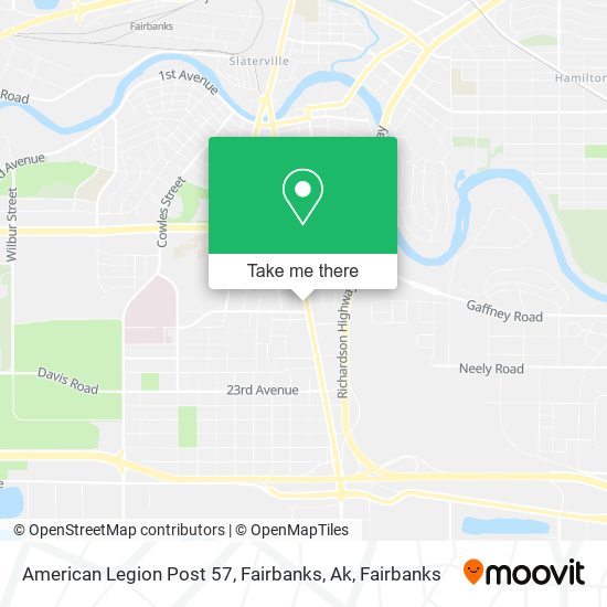 Mapa de American Legion Post 57, Fairbanks, Ak