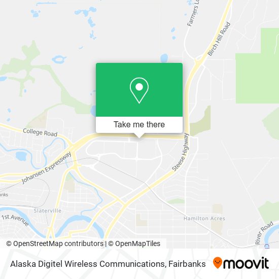 Mapa de Alaska Digitel Wireless Communications