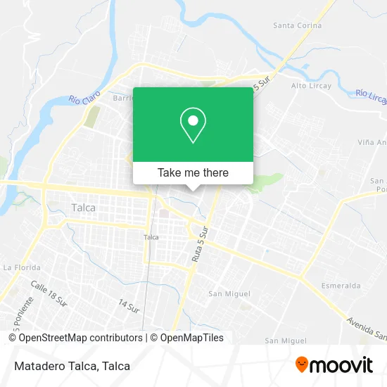 Matadero Talca map