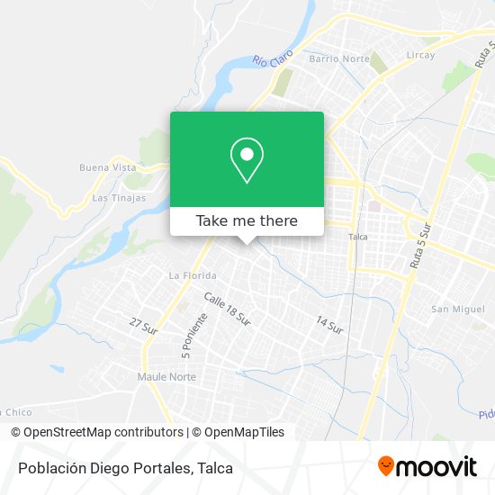 Población Diego Portales map