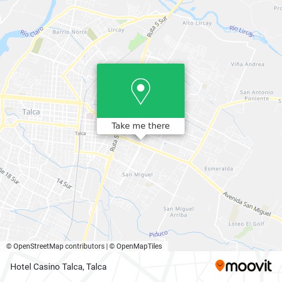 Hotel Casino Talca map