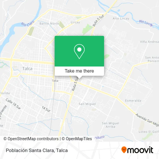 Población Santa Clara map