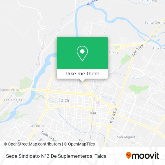 Mapa de Sede Sindicato N°2 De Suplementeros