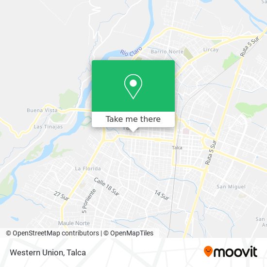 Mapa de Western Union