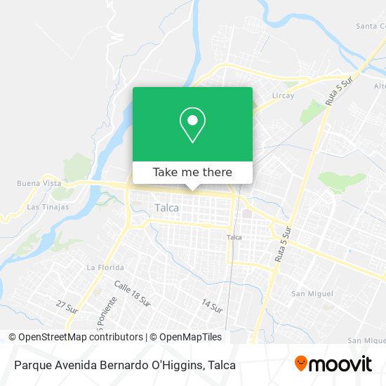 Parque Avenida Bernardo O'Higgins map