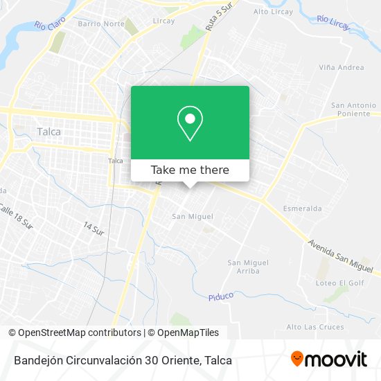 Bandejón Circunvalación 30 Oriente map