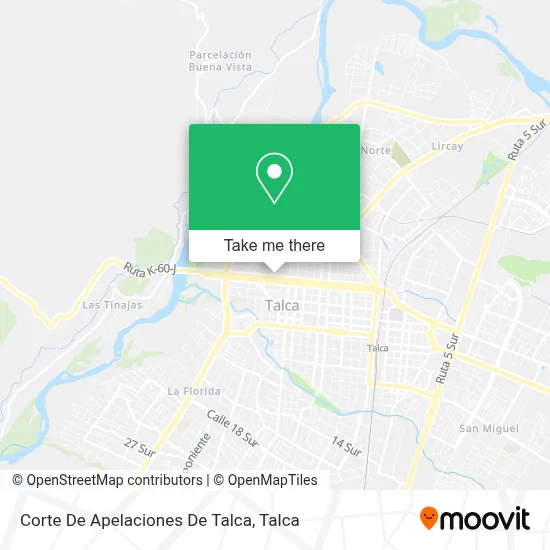 Corte De Apelaciones De Talca map