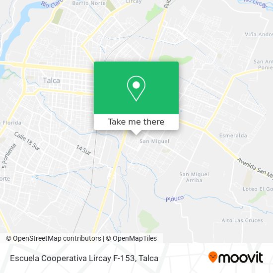 Escuela Cooperativa Lircay F-153 map