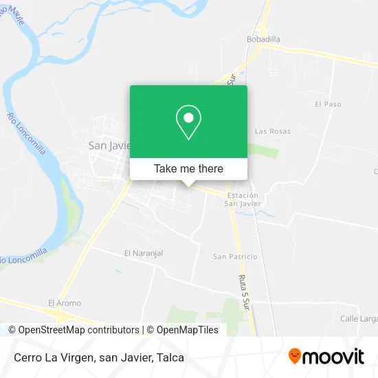 Mapa de Cerro La Virgen, san Javier