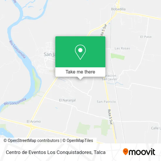 Mapa de Centro de Eventos Los Conquistadores