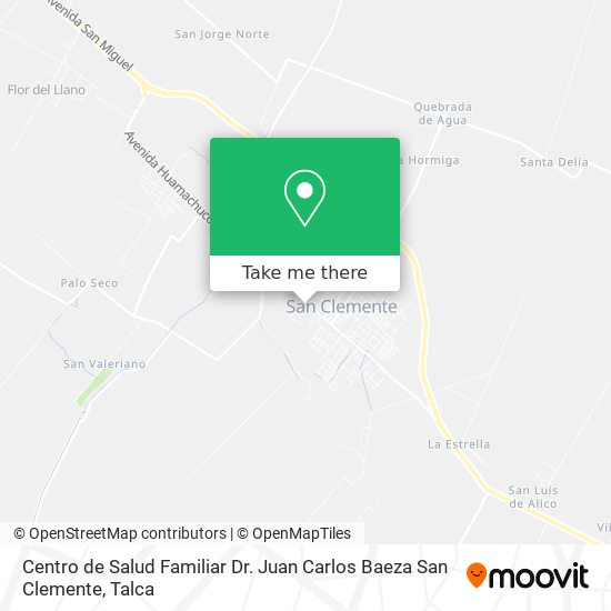 Centro de Salud Familiar Dr. Juan Carlos Baeza San Clemente map