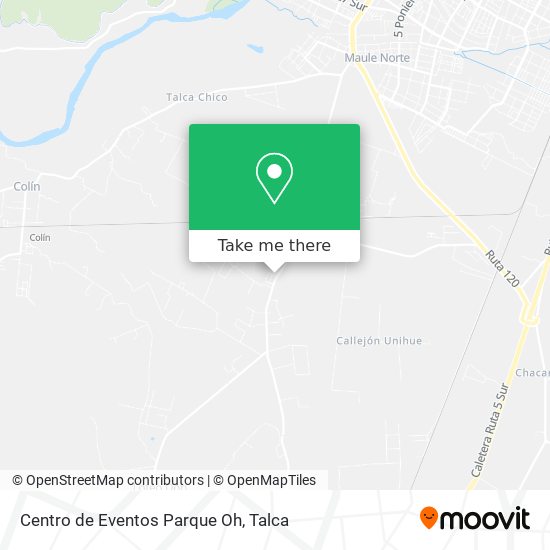 Mapa de Centro de Eventos Parque Oh